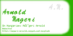 arnold mageri business card